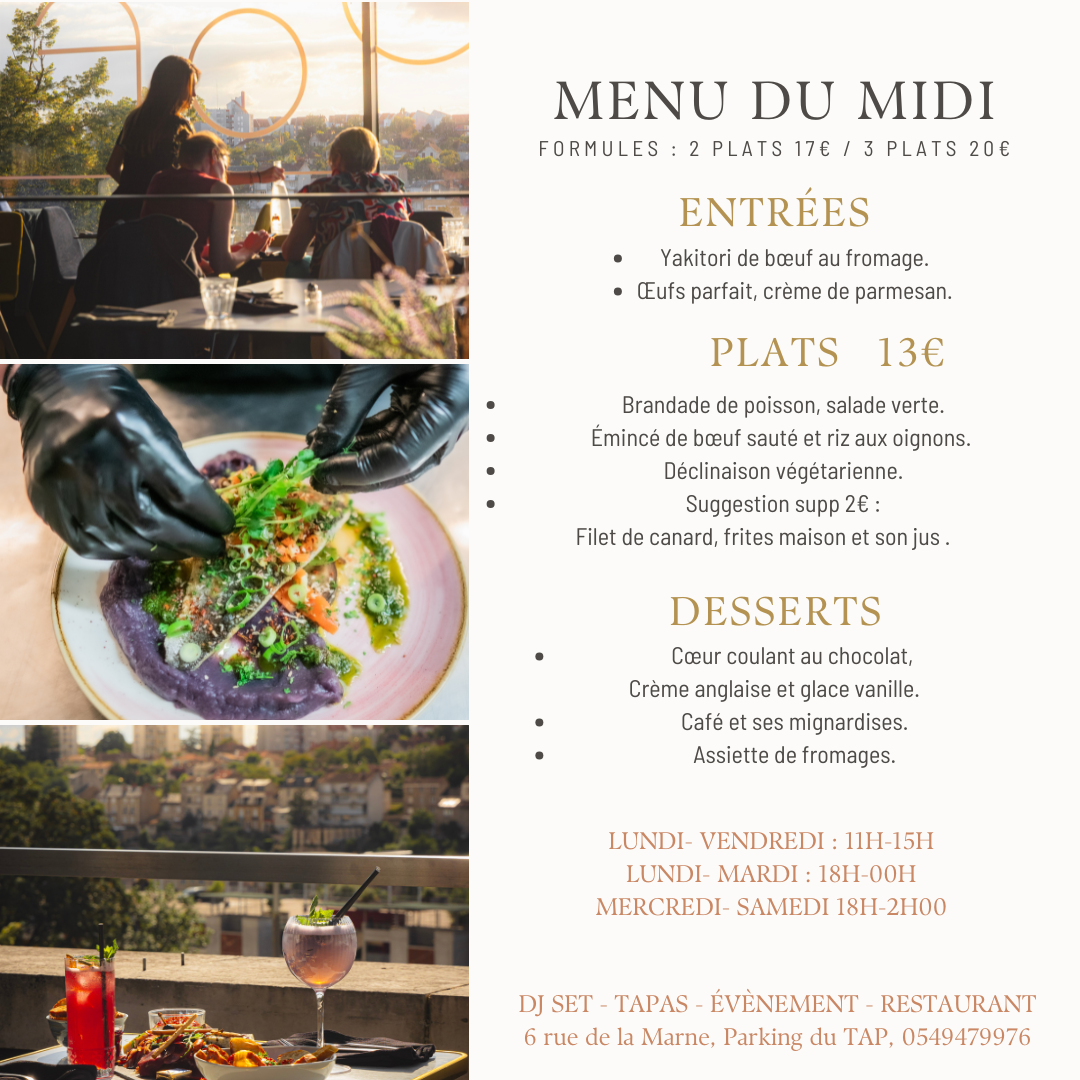 horaires le rooftop poitiers
